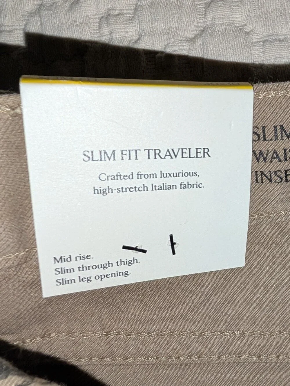 NWT Men's Banana Republic Slim Fit Traveler Tan/khaki Chino Pants 30x30